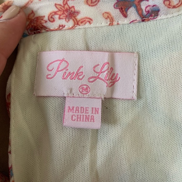 Pink Lily Paisley Ruffle Dress - Picture 5 of 6